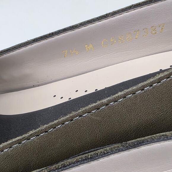 SAS Sonyo Slip On Heel Bronze Patent Leather Cut Out Kitten Size 7.5 M Comfort - Picture 7 of 9